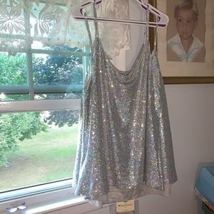 Beautiful Blue Leopard Silver plus Size Top